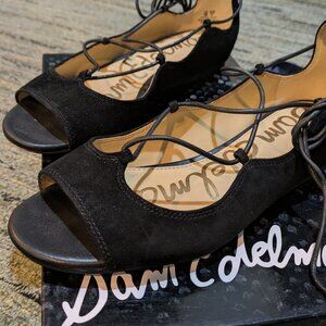 Sam Edelman - Barbara suede flat sandals, size 7